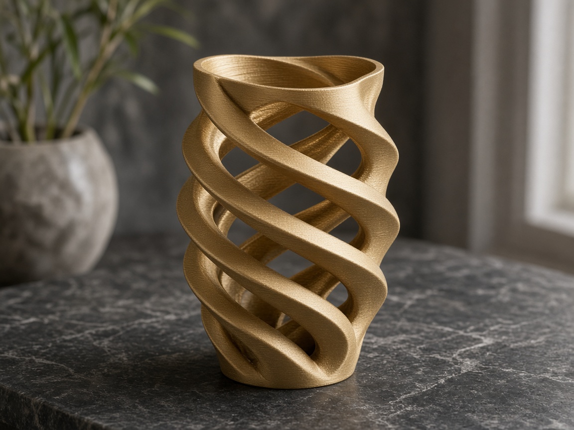 Vaso geométrico em silk